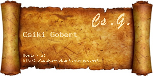 Csiki Gobert névjegykártya